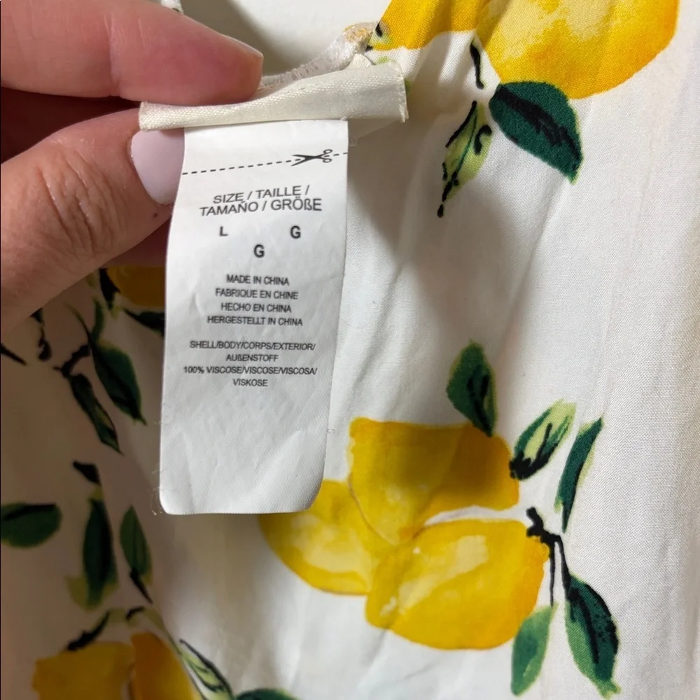 Kate Spade Lemon 🍋 Beach Flare Cover-up Romper - L